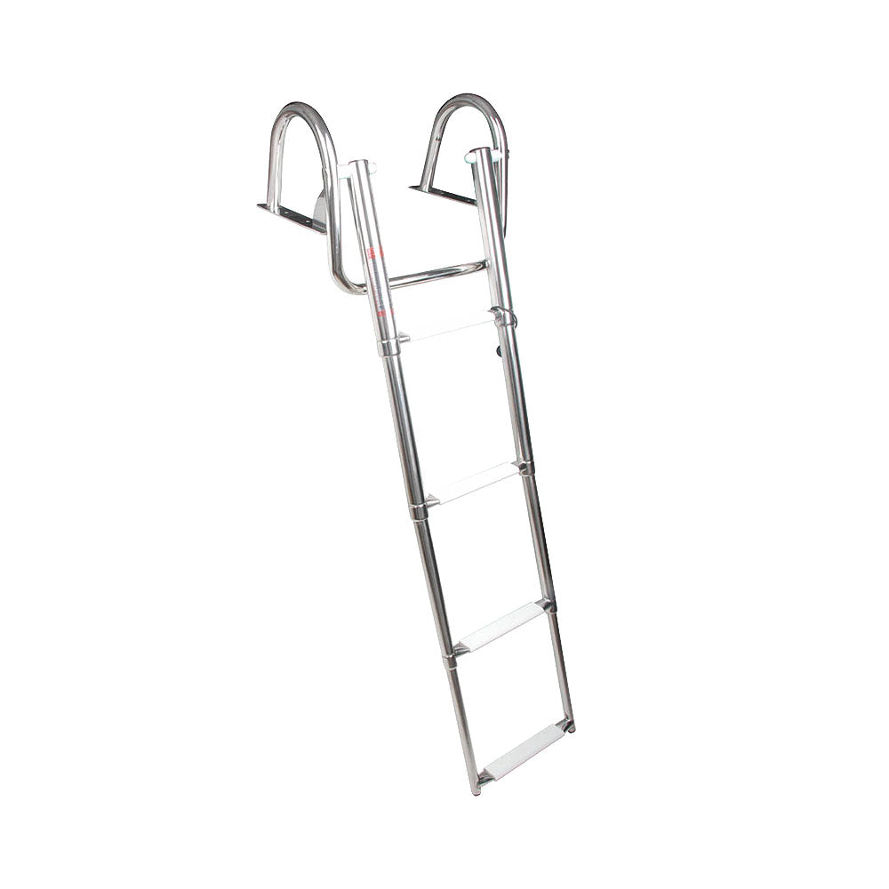 Badetrapp sammenleggbar rustfritt stål AISI 316 3 trinn 90 cm TREM bakside