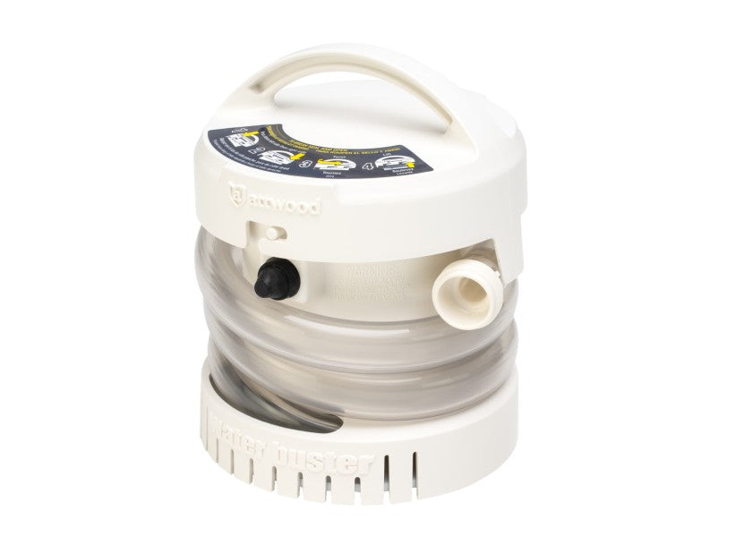 Bærbar lensepumpe Waterbuster 12,6 l/min batteridrevet forfra