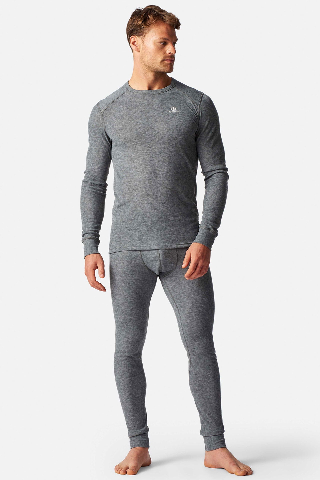 Baselayer-skjorte resirkulert polyester Henri Lloyd detalj av stoff