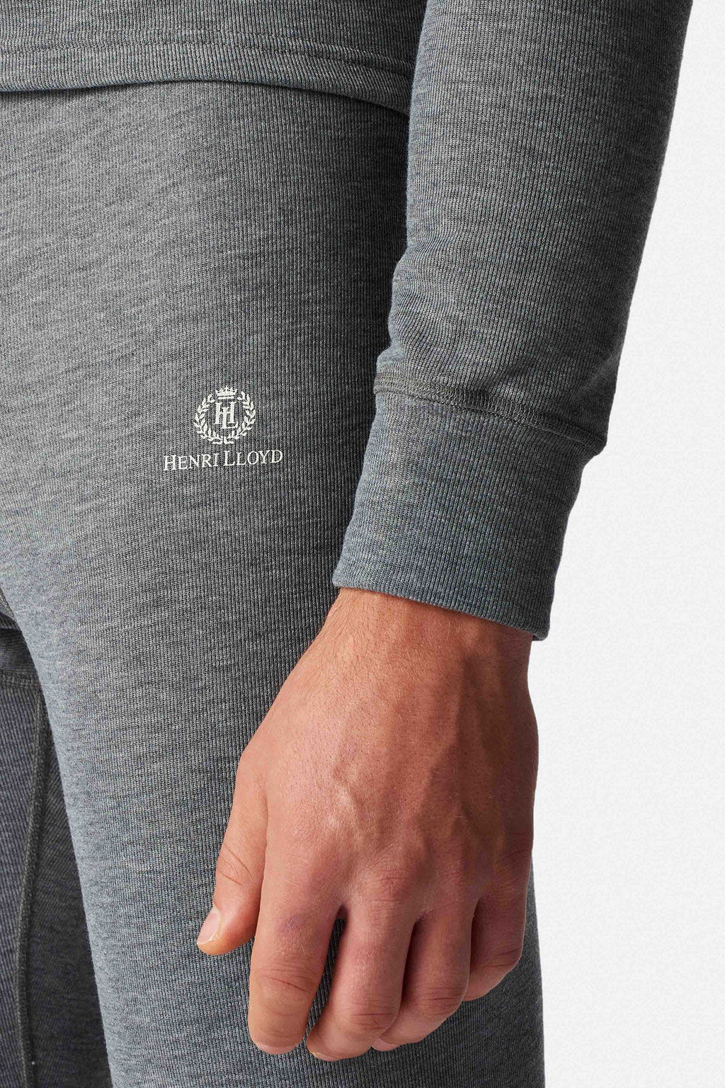 Baselayer-skjorte resirkulert polyester Henri Lloyd sømmer detalj