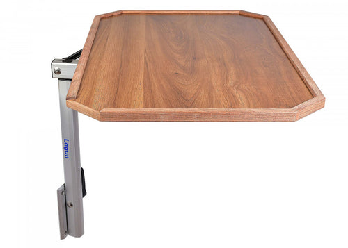 Båtbord RIMINI med understell teak hev/senk dreibart bakside