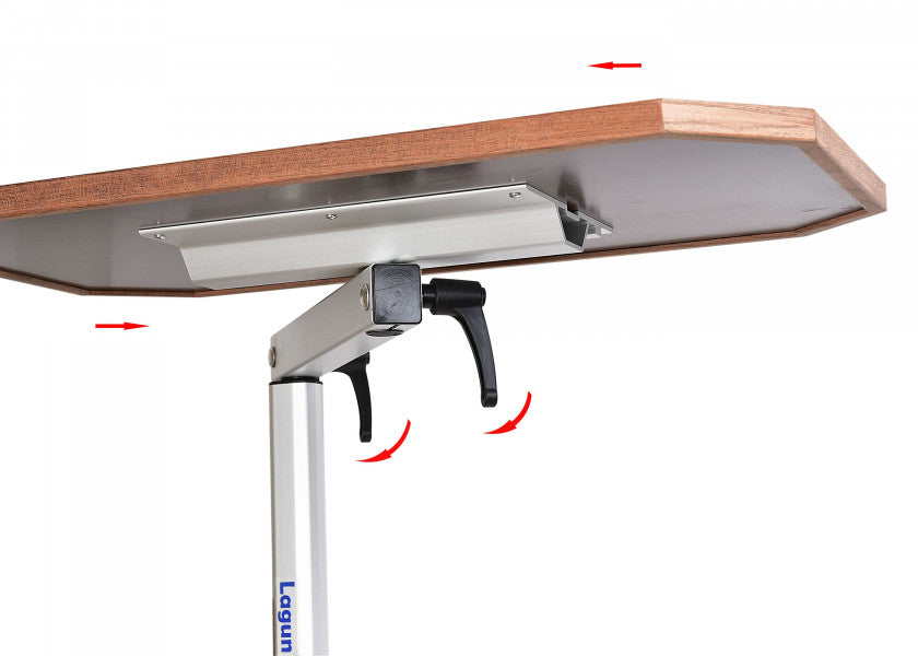 Båtbord RIMINI med understell teak hev/senk dreibart detalj