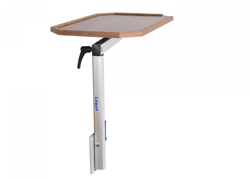 Båtbord RIMINI med understell teak hev/senk dreibart nærbilde