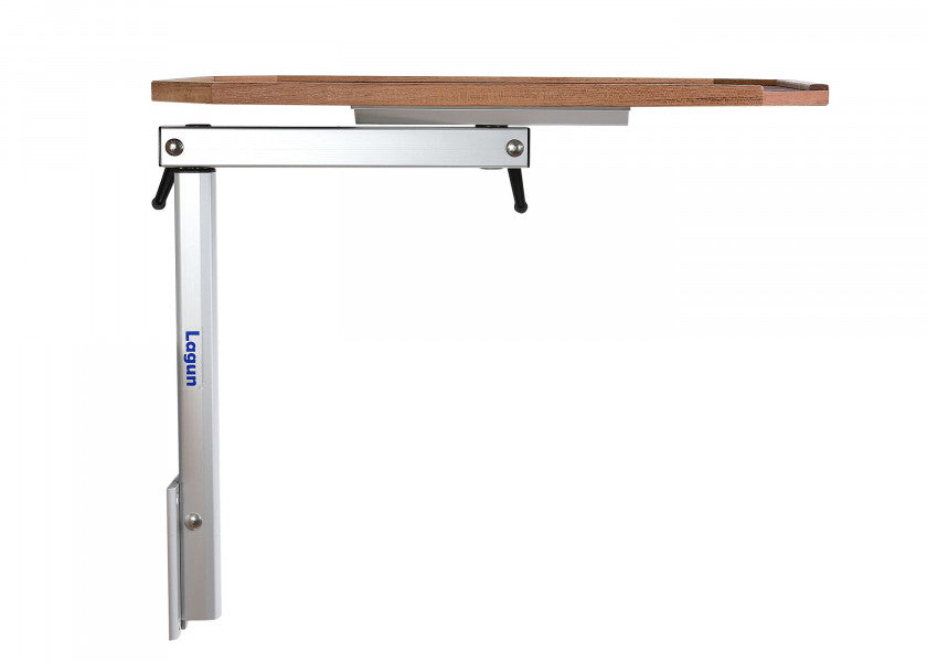 Båtbord RIMINI med understell teak hev/senk dreibart side