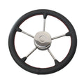 Båtratt 5-eiket elastomer/rustfritt stål 350 mm forfra
