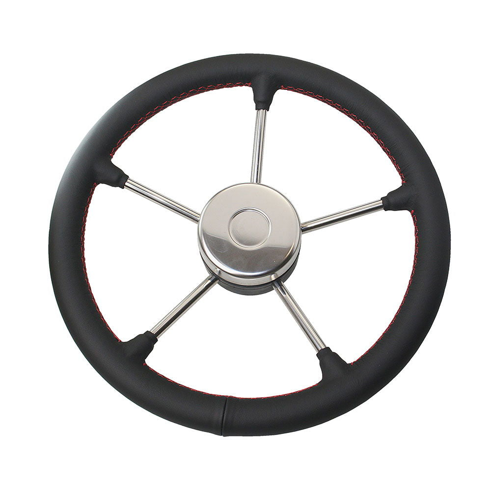 Båtratt 5-eiket elastomer/rustfritt stål 350 mm forfra