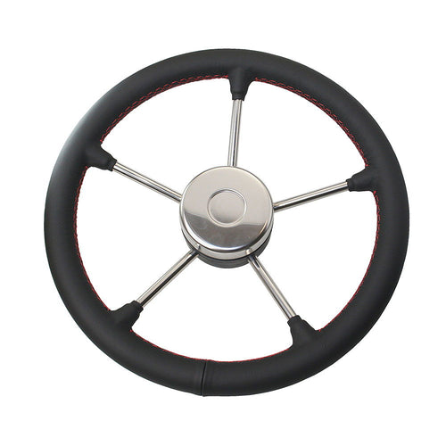 Båtratt 5-eiket elastomer/rustfritt stål 350 mm forfra