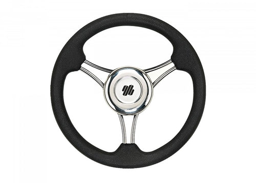 Båtratt V21 svart for Compact-T-styring Ultraflex forfra