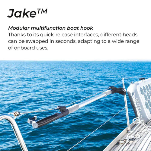Båtshake Jake sett teleskopisk aluminium 107-193 cm bakside