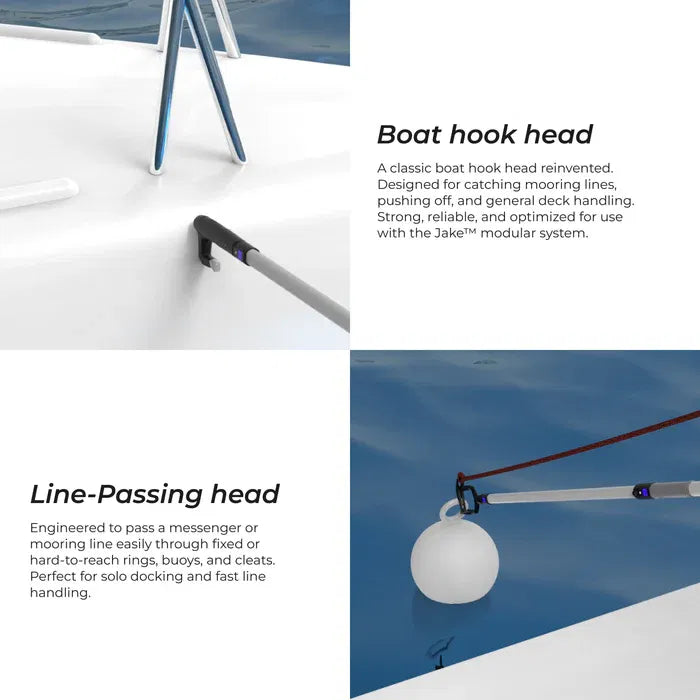 Båtshake Jake sett teleskopisk aluminium 107-193 cm med linemaster-hode