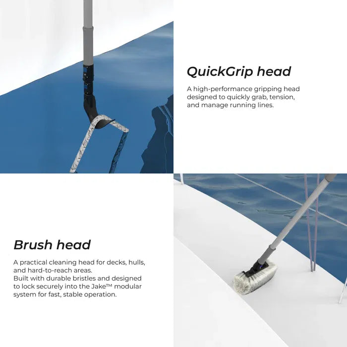 Båtshake Jake sett teleskopisk aluminium 107-193 cm med båtshakehode