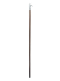 Båtshake lakkert tre med forkrommet messingspiss 180 cm 30 mm forfra