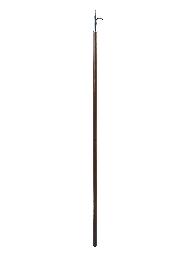 Båtshake lakkert tre med forkrommet messingspiss 180 cm 30 mm forfra