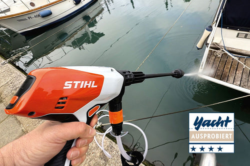 Batteridrevet høytrykksspyler RCA 20 sett med 2 batterier - Stihl forfra