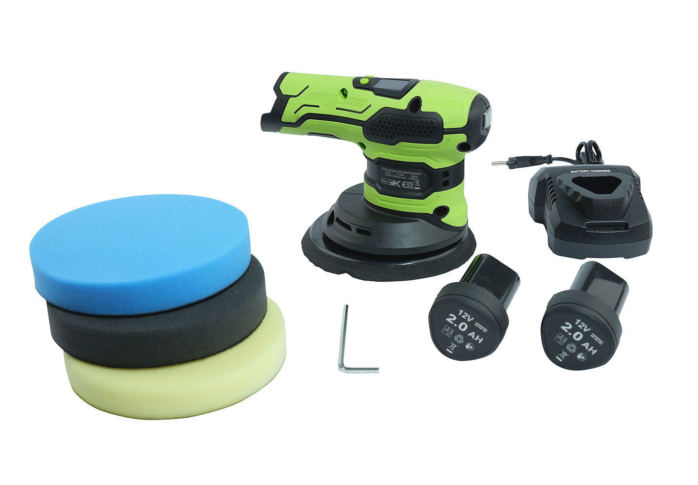 Detalj av Batteridrevet polermaskin 12V 2.0Ah 150 mm 2000-4500 rpm
