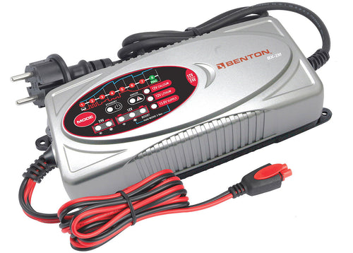 Batterilader 5-fase 7A for AGM/GEL/bly 14-230 Ah IP65 fra Compass sett forfra