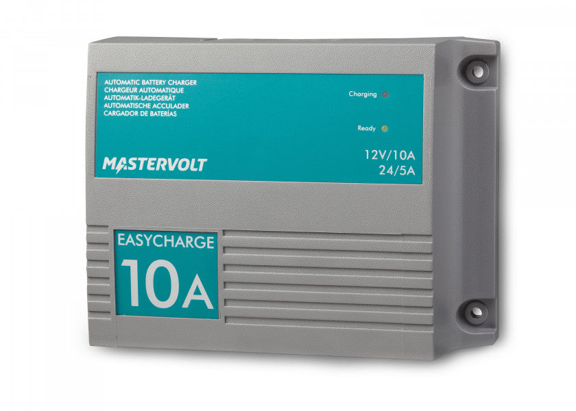 Batterilader EasyCharge 12 V 10 A 2 ladeutganger forfra