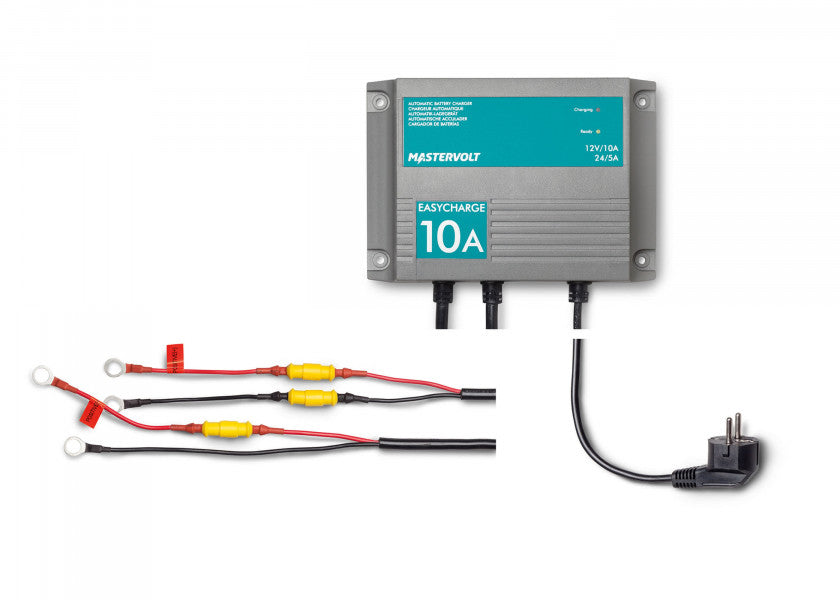 Detalj av Batterilader EasyCharge 12 V 10 A 2 ladeutganger