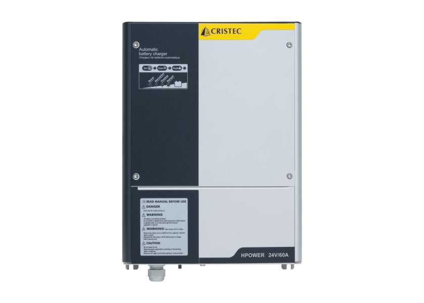 Batterilader HPOWER 24V 60A 3 utganger - Cristec forfra