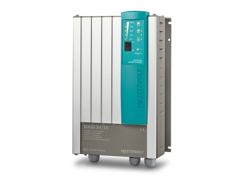 Batterilader MASS 24V 25A med 2 ladeutganger front