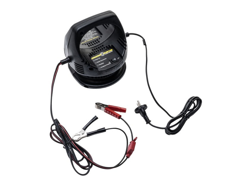 Batterilader MK-110PE 12V 10A for elektrisk påhengsmotor bakside