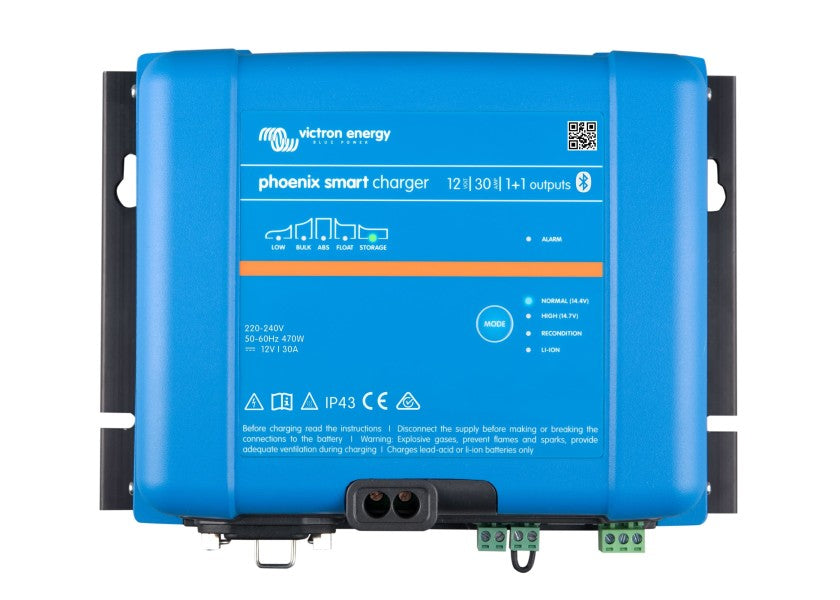 Batterilader Phoenix Smart IP43 12V 30A 1+1 ladeutganger forfra