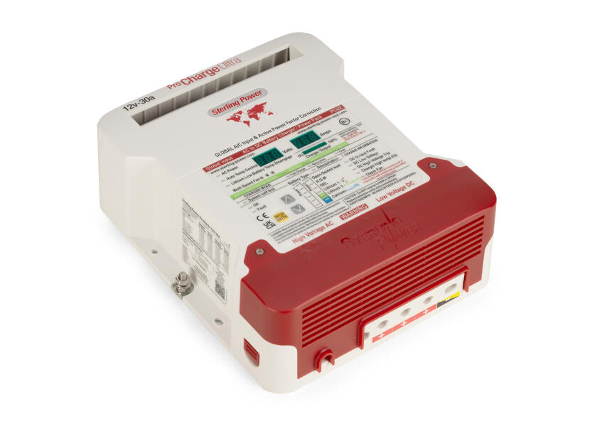 Batterilader Pro Charge Ultra 12V 30A 3 utganger - montert i båt