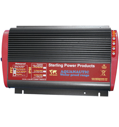 Batterilader Pro Sport med pulsladefunksjon 12V 6 A 2 utganger - Sterling forfra