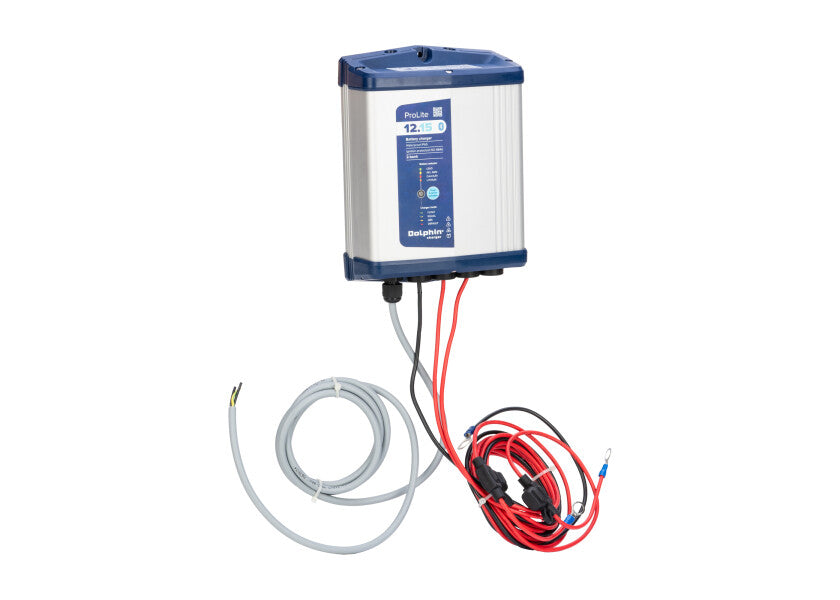 Detalj av Batterilader PROLITE 12V 15A 2 utganger IP65 Bluetooth Dolphin
