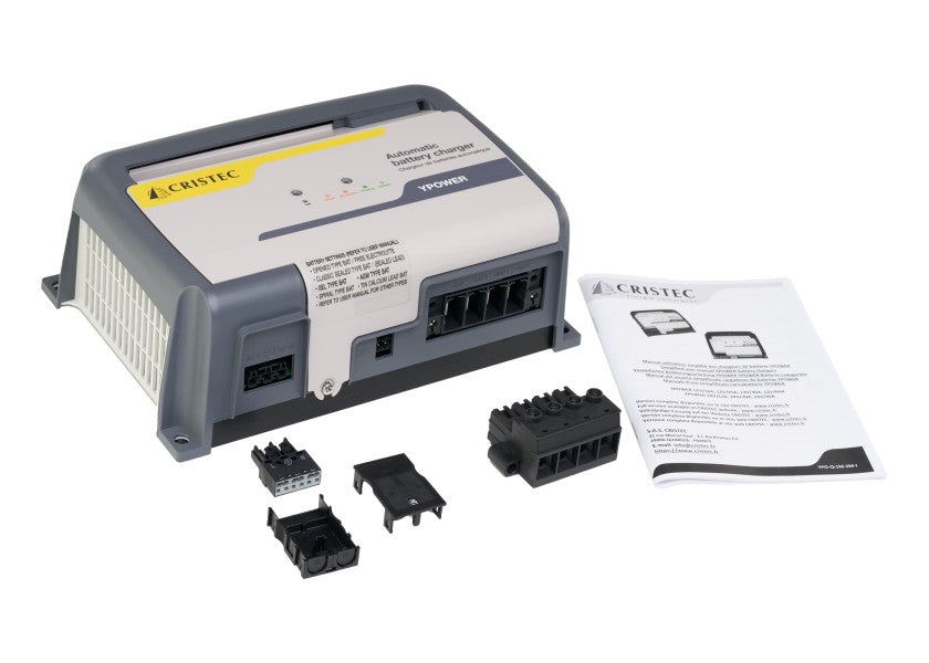 Batterilader YPOWER 24 V 30 A 3 ladeutganger - Cristec forfra