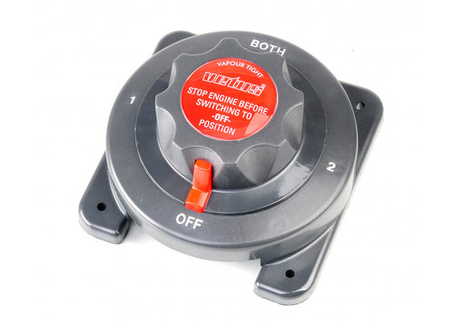 Batterivelger 4 posisjoner 150 A 6-24 V for 2 batterier - VETUS forfra