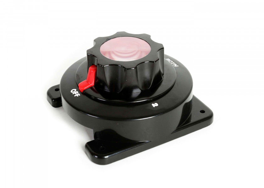 Detalj av Batterivender 4 posisjoner 175 A 12/24 V
