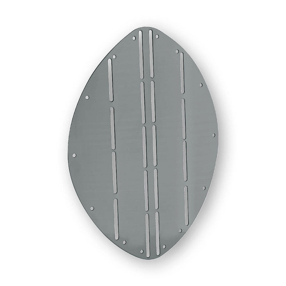 Baugbeskyttelse ellipse rustfritt stål 265 x 345 mm forfra