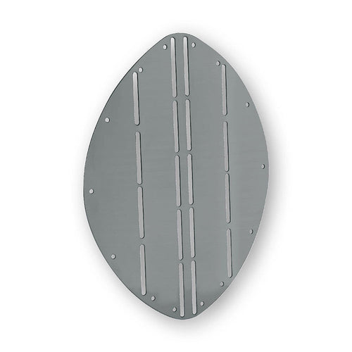 Baugbeskyttelse ellipse rustfritt stål 265 x 345 mm forfra