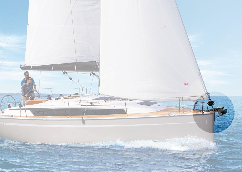 Baugbeslag med gennakerfunksjon SC51 Cruiser 37 sideprofil