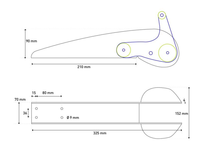 montert baugrulle med vippe savona rustfritt stål 15-35 kg