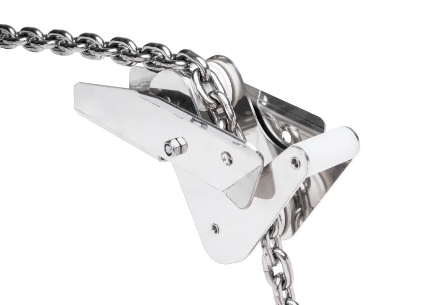 Detalj av Baugrulle med vippe PALERMO rustfritt stål AISI 304