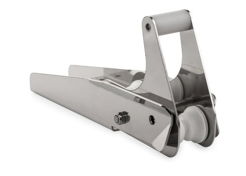 Baugrulle med vippe rustfritt stål 80 mm bakside