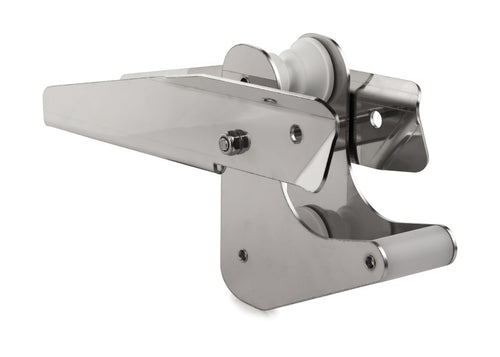 Baugrulle med vippe rustfritt stål 80 mm forfra