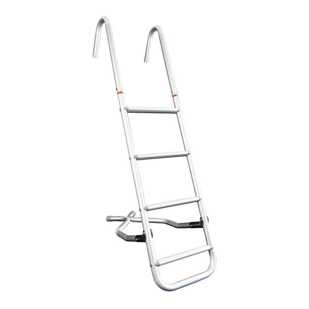 Baustige aluminium 3 trinn 85 cm bredde 29 cm - TREM forfra