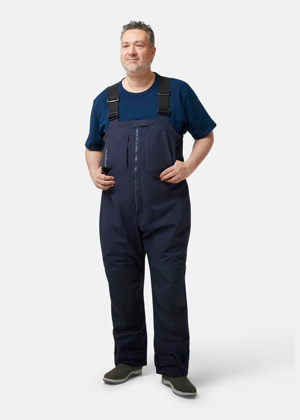 Montert Bergen II offshore seilerbukse kort ekstra vid unisex på modell