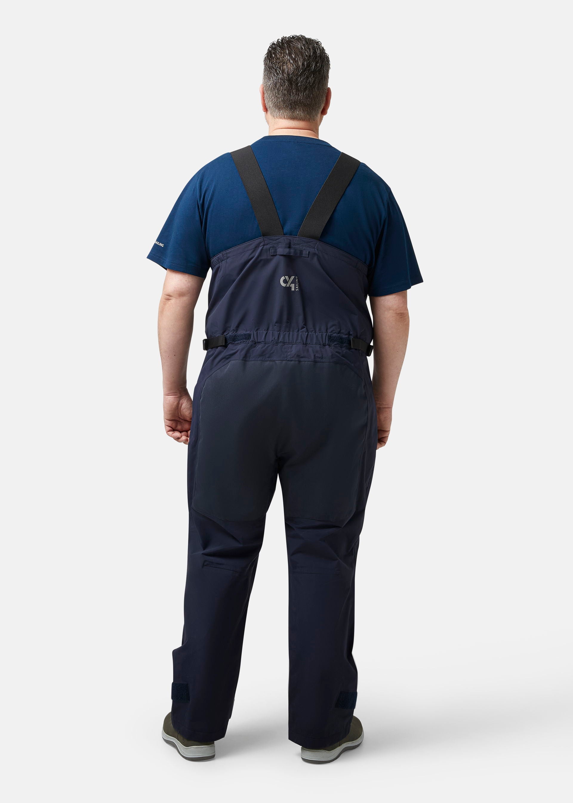 Nærbilde av justerbare stropper på Bergen II offshore seilerbukse kort ekstra vid unisex