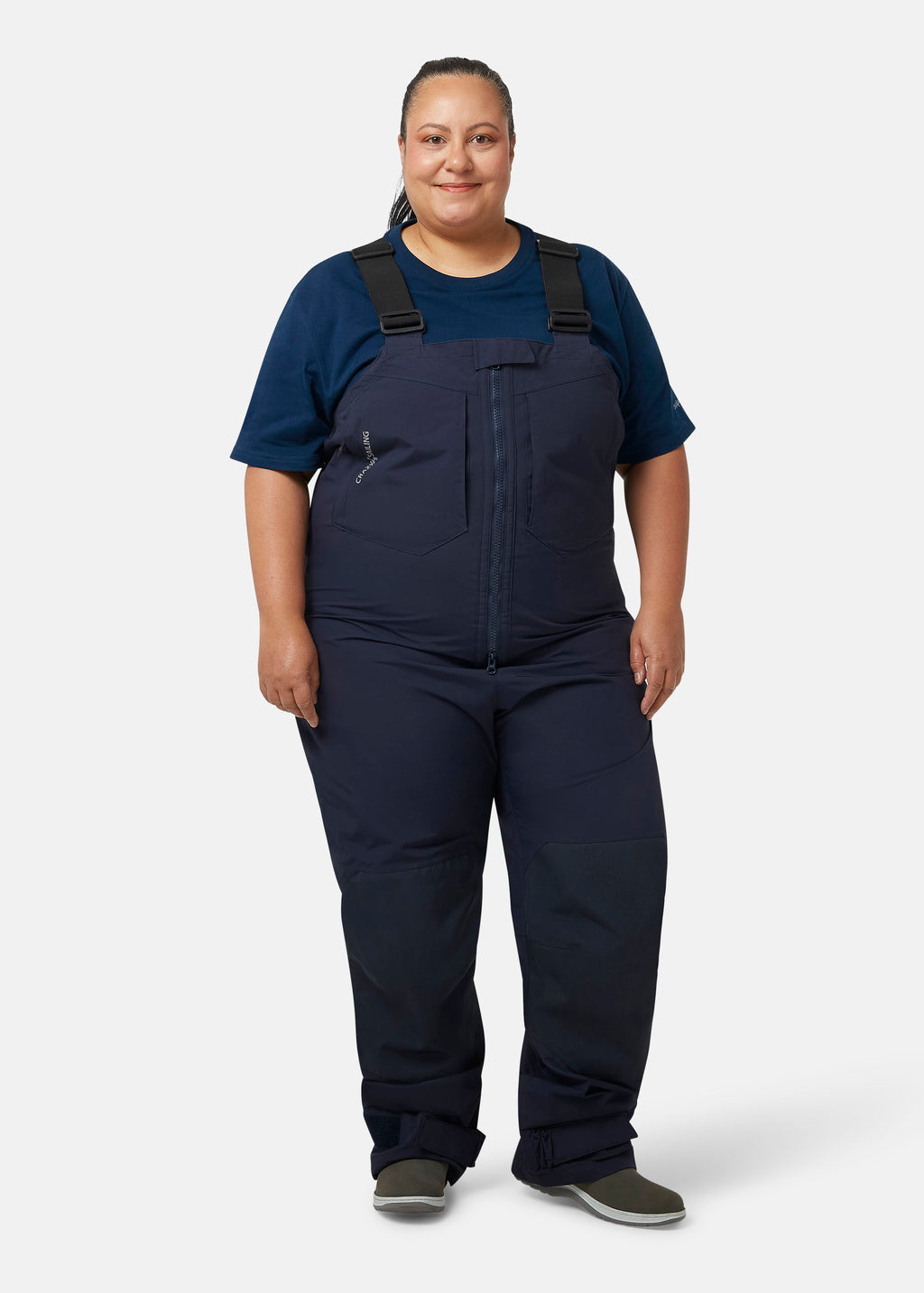 Bergen II offshore seilerbukse navy ekstra vid unisex detalj av stoff