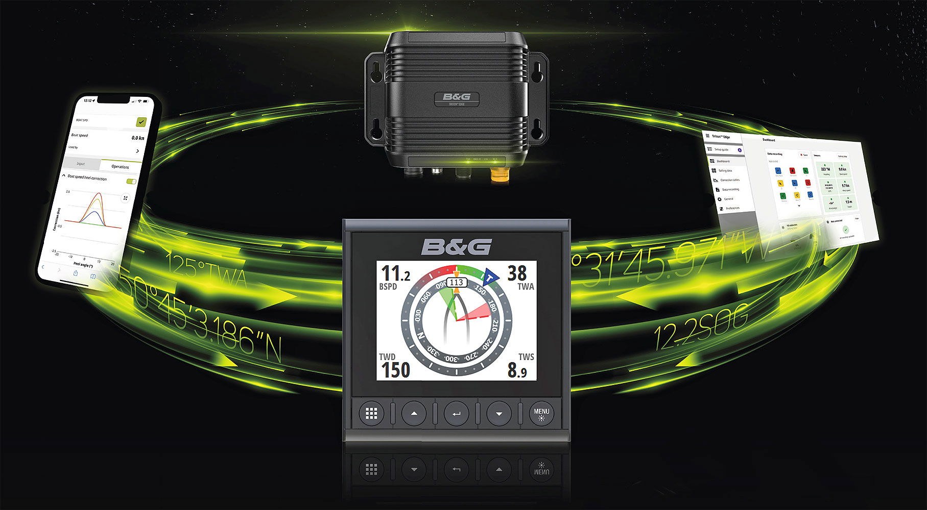 B&G Triton Edge sailing processor display