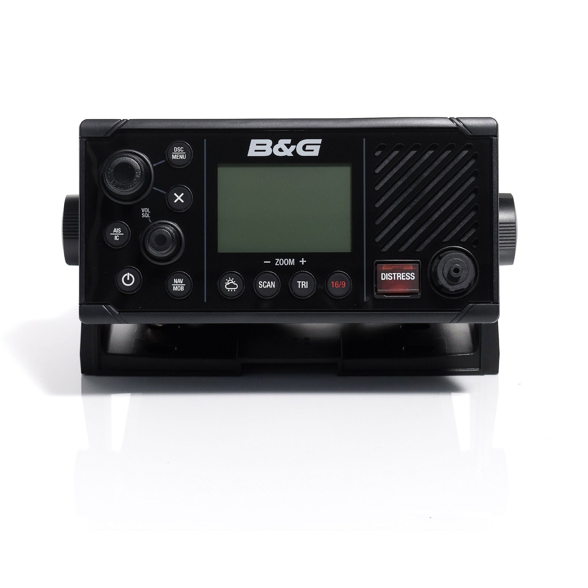 Nærbilde av B&G V60 stasjonær VHF display