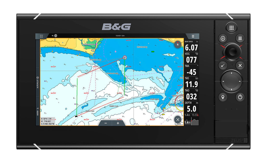 B&G Zeus 3 S 9 tommer kartplotter forfra