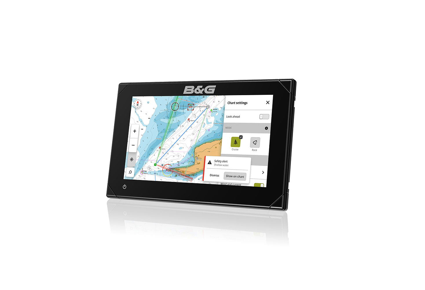 B&G Zeus S 7 kartplotter 7" med segelmodus montert på båt