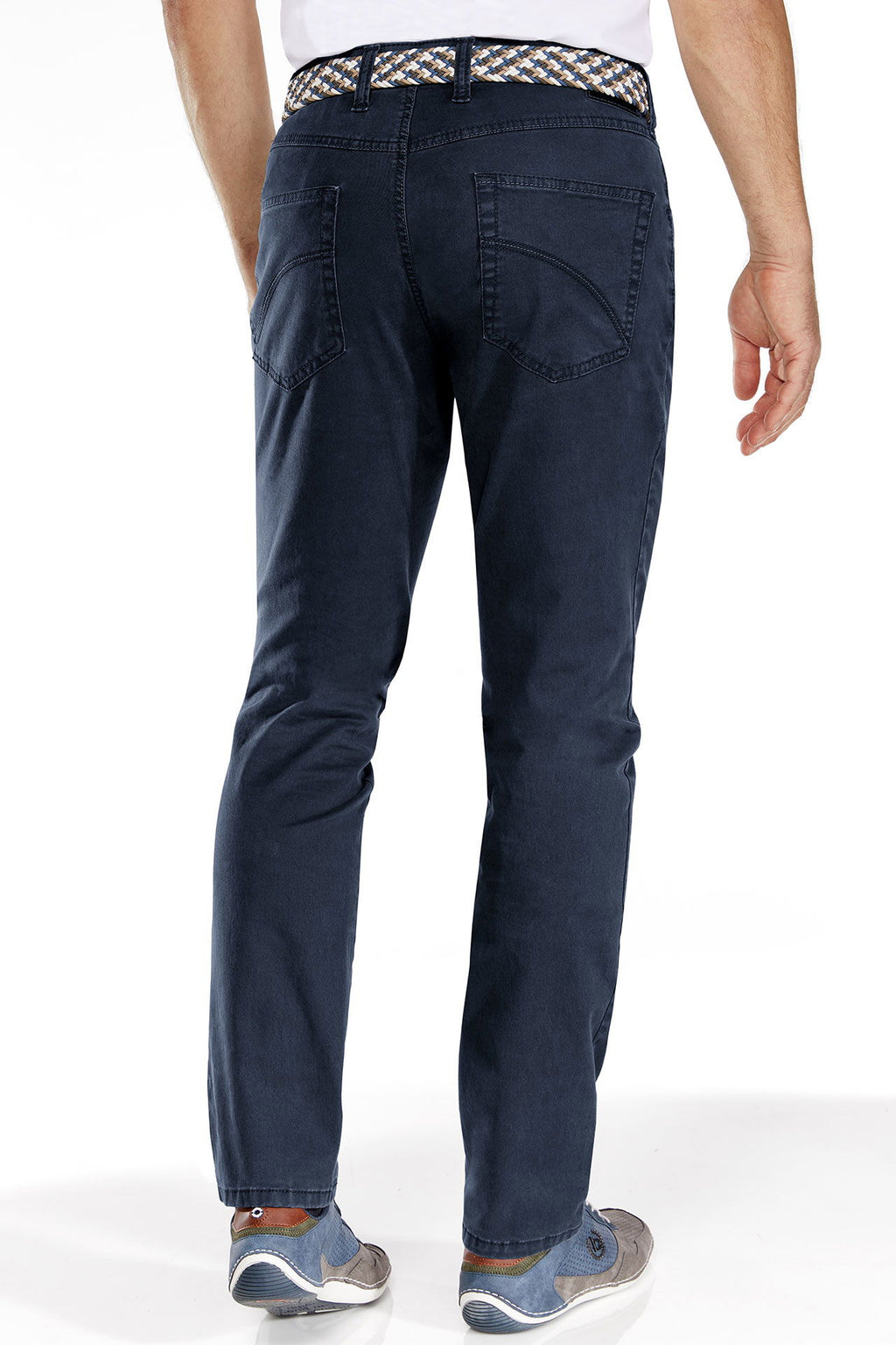 Detalj av mobillomme på Bi-stretch jeans 5-lommer med mobillomme