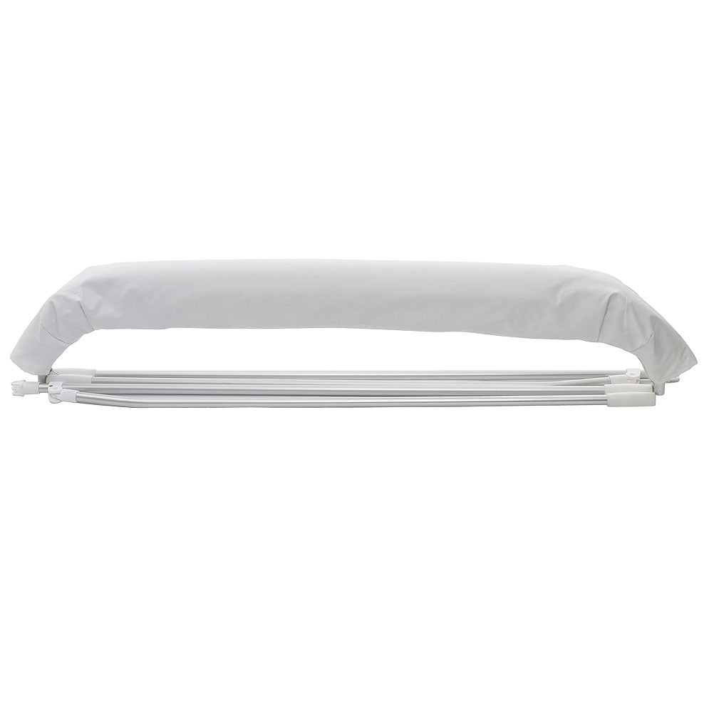Bimini solseil 3 bøyler aluminium 225x180 cm detalj av aluminium ramme