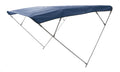Bimini solseil 4 bøyler aluminium 175x255 cm hvit Compass forfra